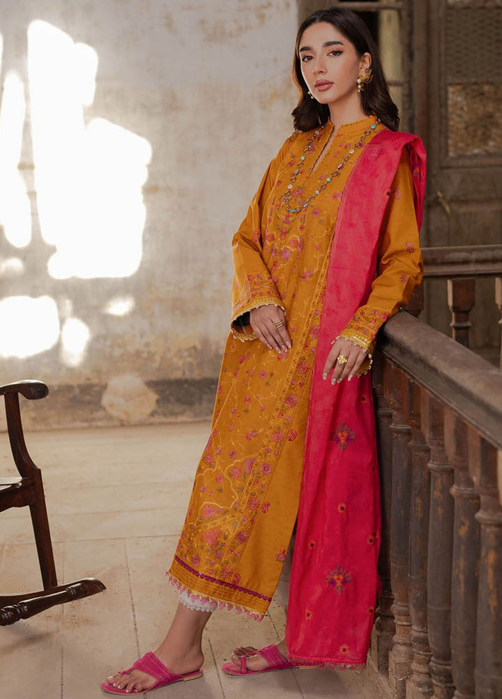 RajBari Embroidered Lawn Suit Unstitched 3 Piece RB24S 3-A - Summer Collection