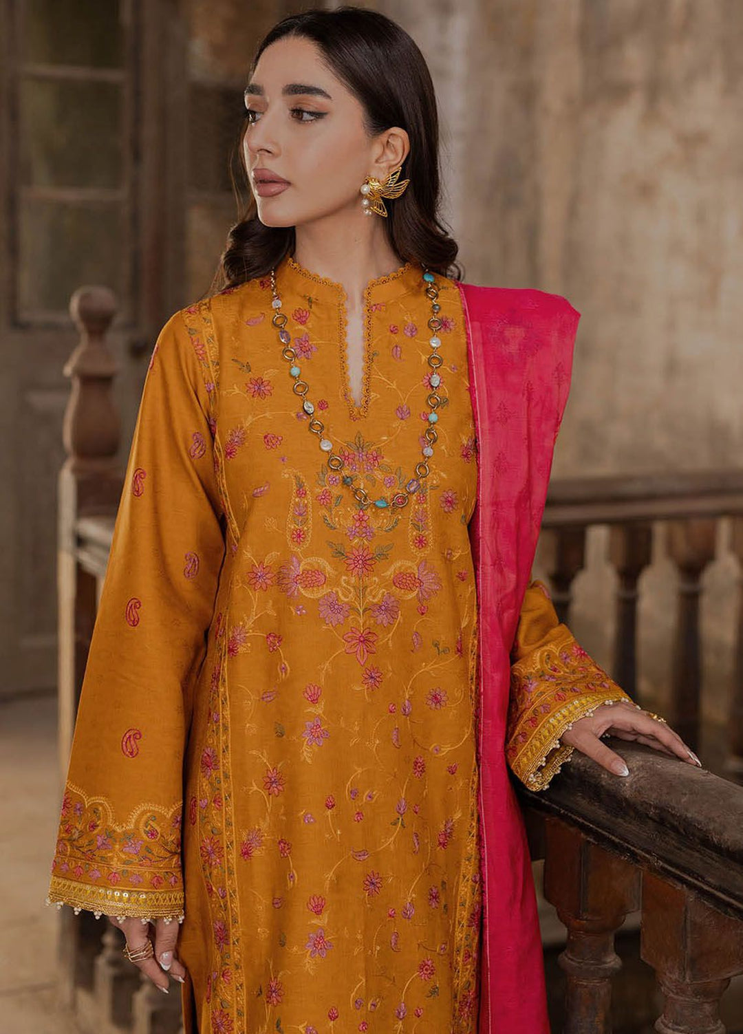 RajBari Embroidered Lawn Suit Unstitched 3 Piece RB24S 3-A - Summer Collection