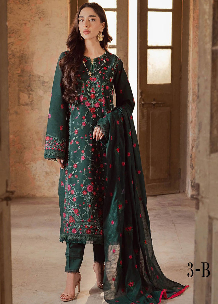 RajBari Embroidered Lawn Suit Unstitched 3 Piece RB24S 3-B - Summer Collection
