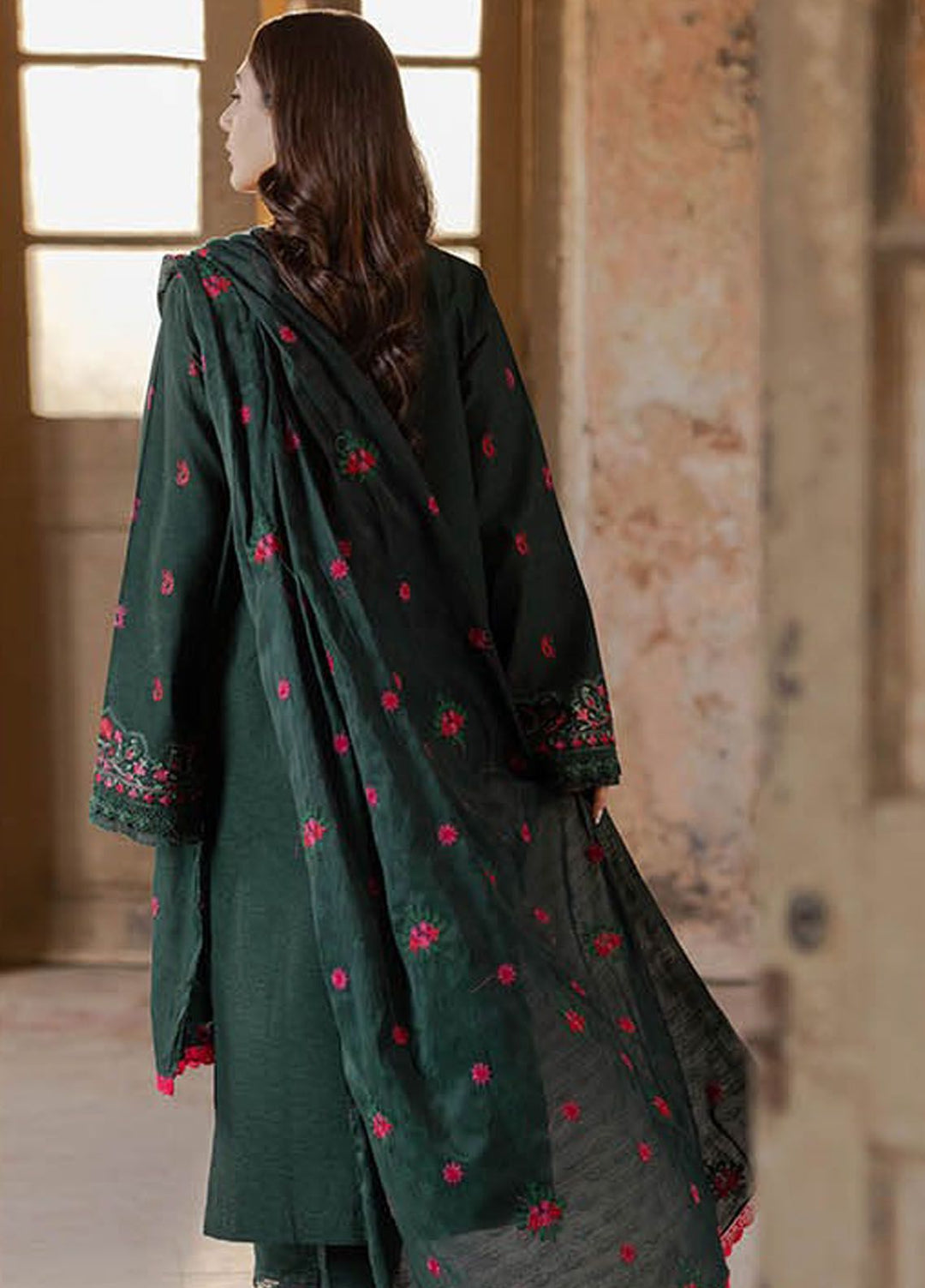 RajBari Embroidered Lawn Suit Unstitched 3 Piece RB24S 3-B - Summer Collection