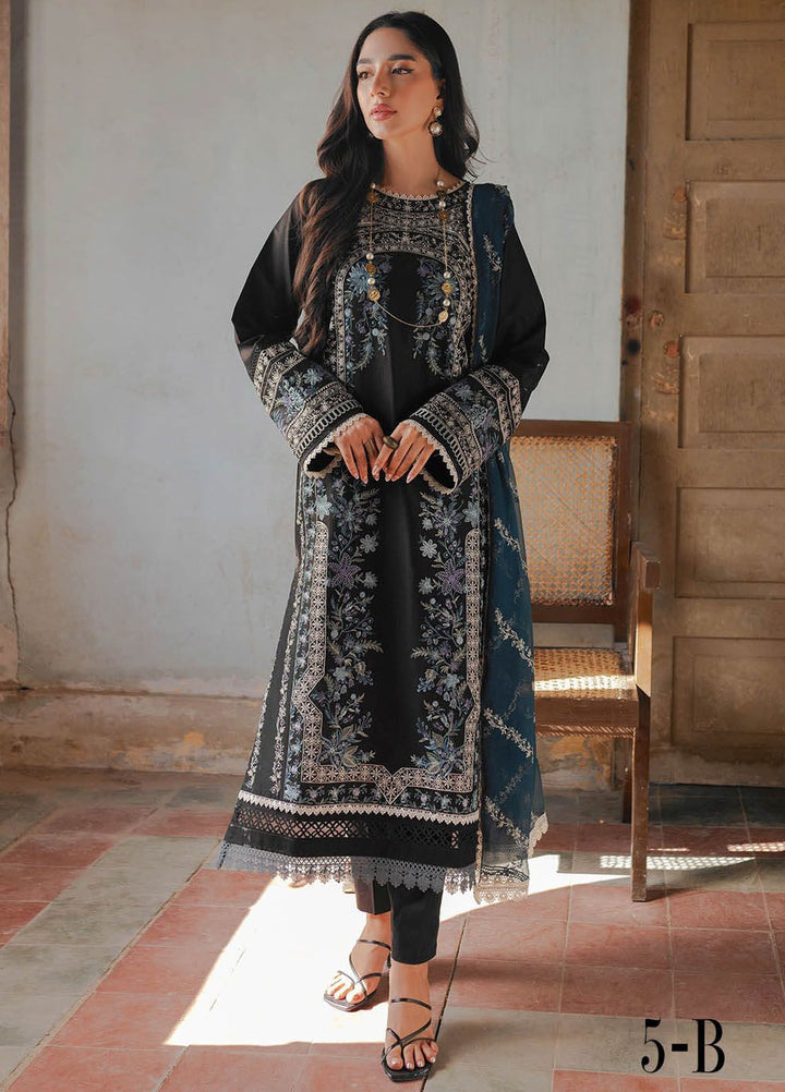 RajBari Embroidered Lawn Suit Unstitched 3 Piece RB24S 5-B - Summer Collection