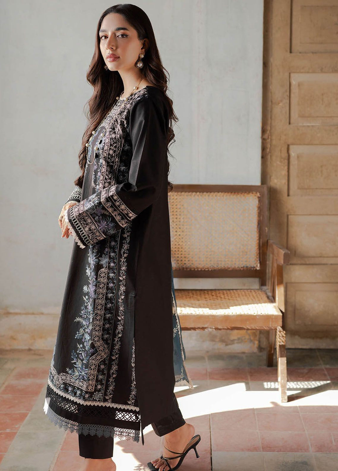 RajBari Embroidered Lawn Suit Unstitched 3 Piece RB24S 5-B - Summer Collection