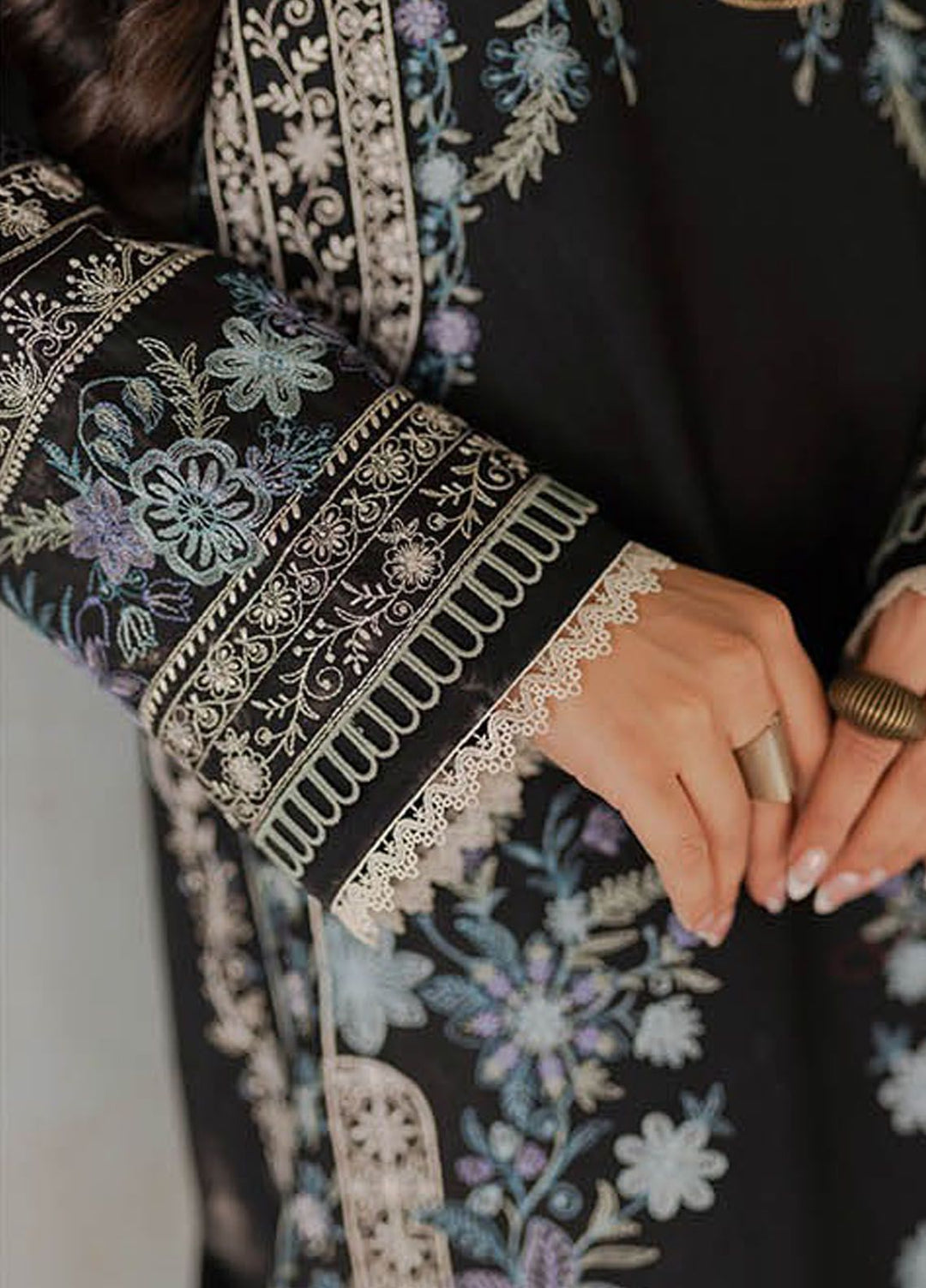 RajBari Embroidered Lawn Suit Unstitched 3 Piece RB24S 5-B - Summer Collection