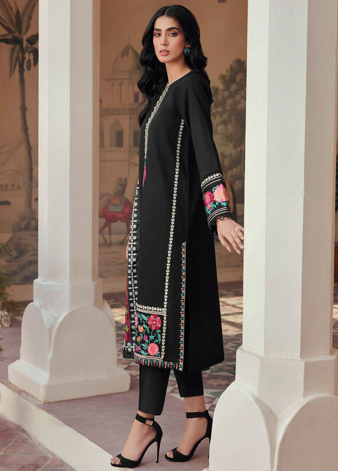 RajBari Embroidered Lawn Suits Unstitched 3 Piece RB24ES D-02 - Summer Collection