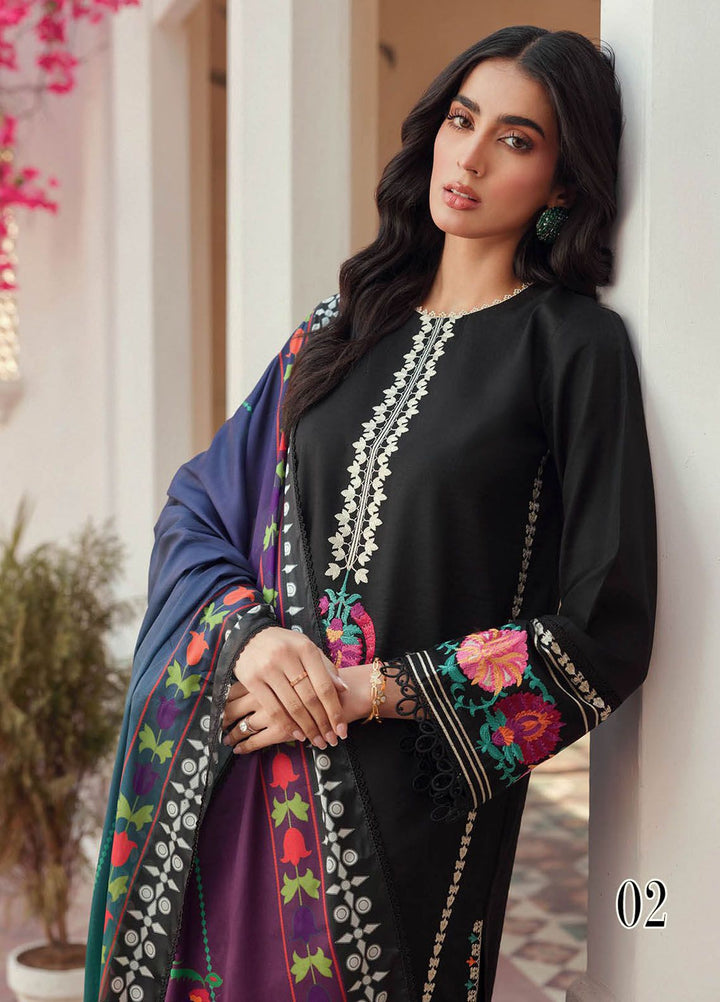 RajBari Embroidered Lawn Suits Unstitched 3 Piece RB24ES D-02 - Summer Collection