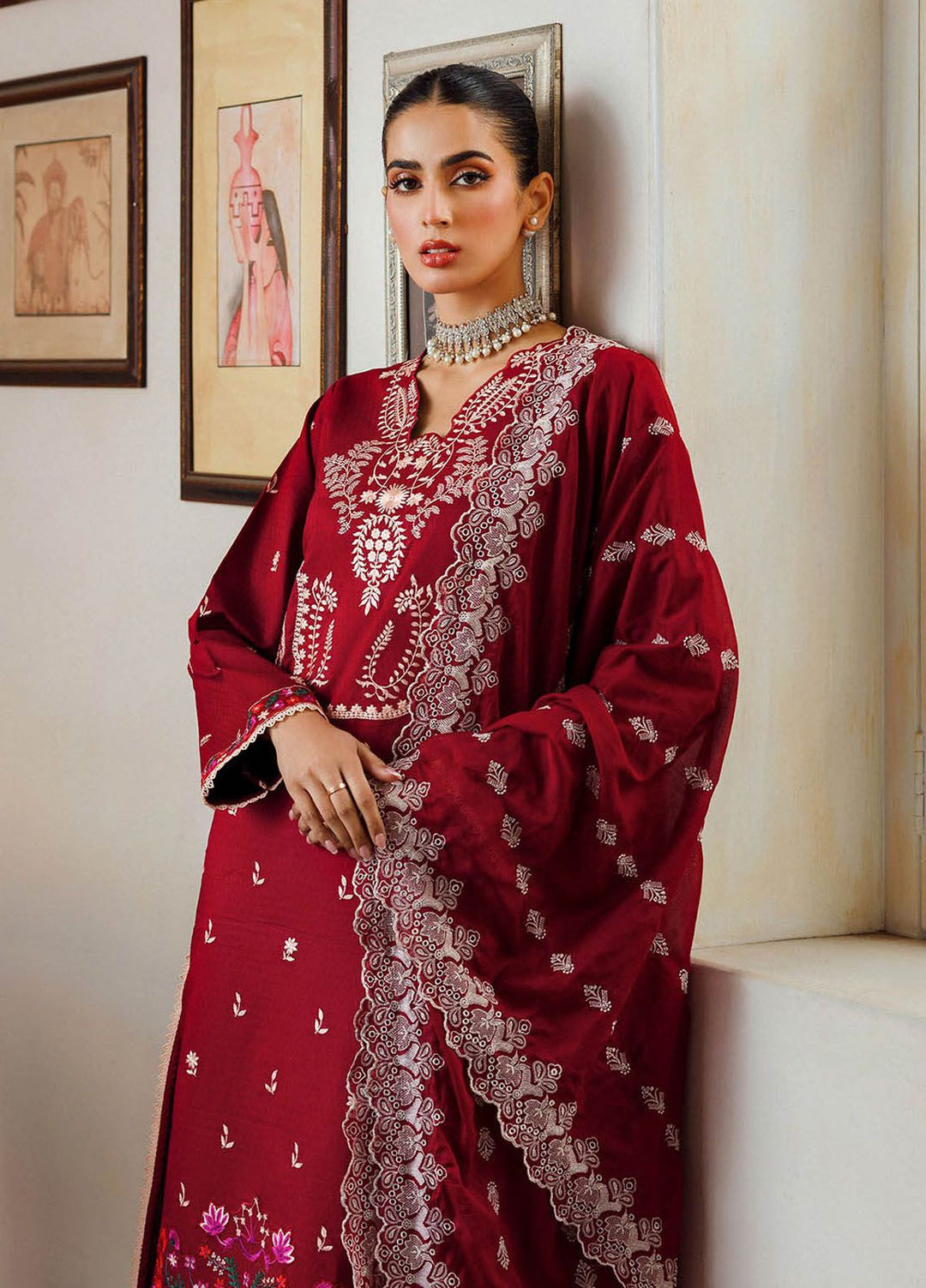 RajBari Embroidered Lawn Suits Unstitched 3 Piece RB24ES D-03 - Summer Collection