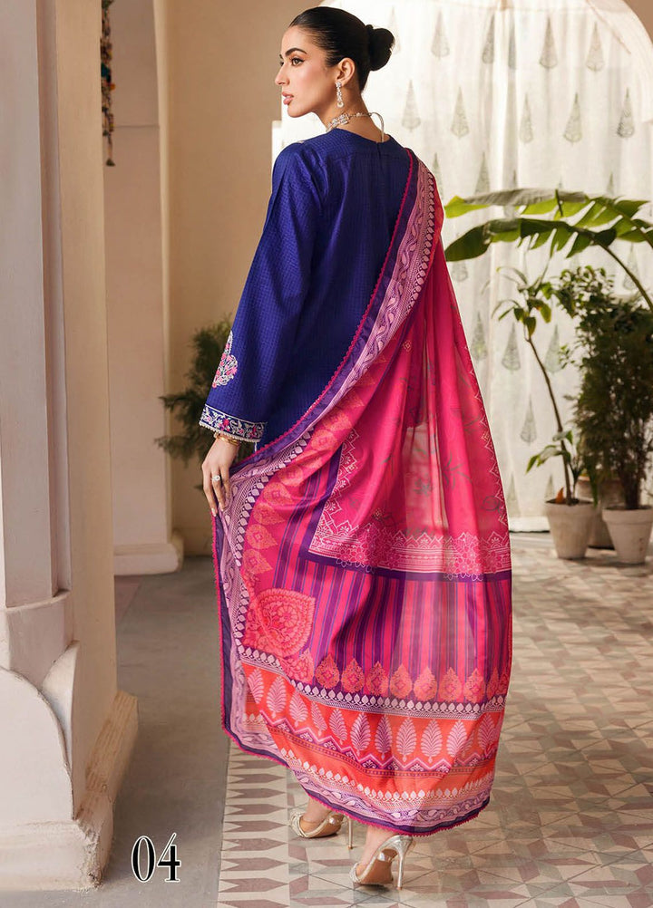 RajBari Embroidered Lawn Suits Unstitched 3 Piece RB24ES D-04 - Summer Collection