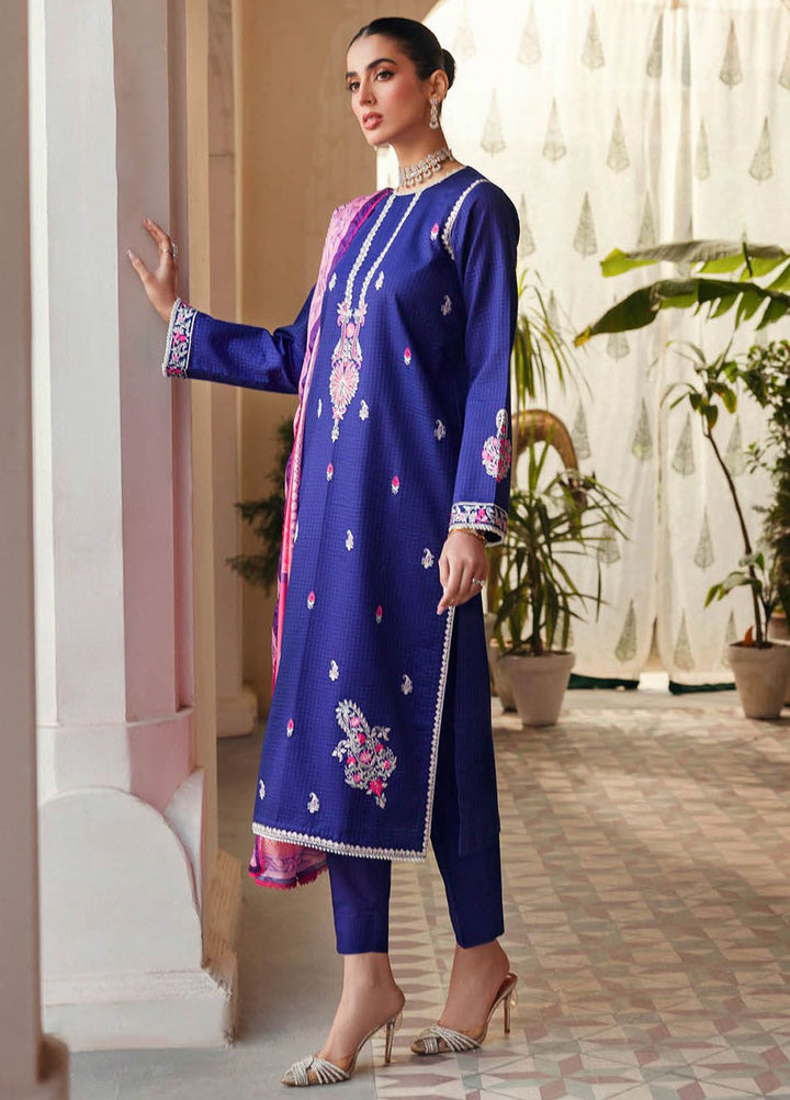 RajBari Embroidered Lawn Suits Unstitched 3 Piece RB24ES D-04 - Summer Collection