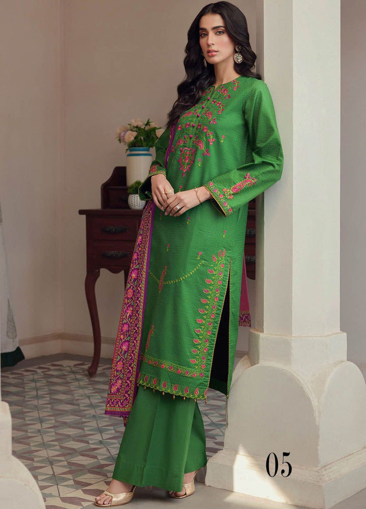 RajBari Embroidered Lawn Suits Unstitched 3 Piece RB24ES D-05 - Summer Collection