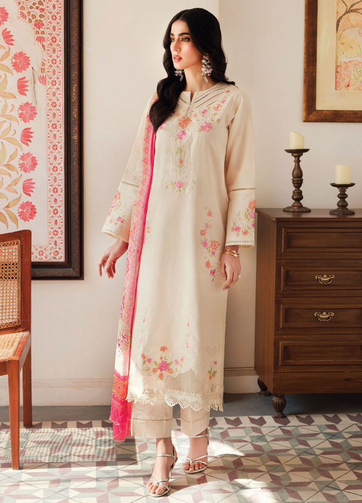 RajBari Embroidered Lawn Suits Unstitched 3 Piece RB24ES D-07 - Summer Collection