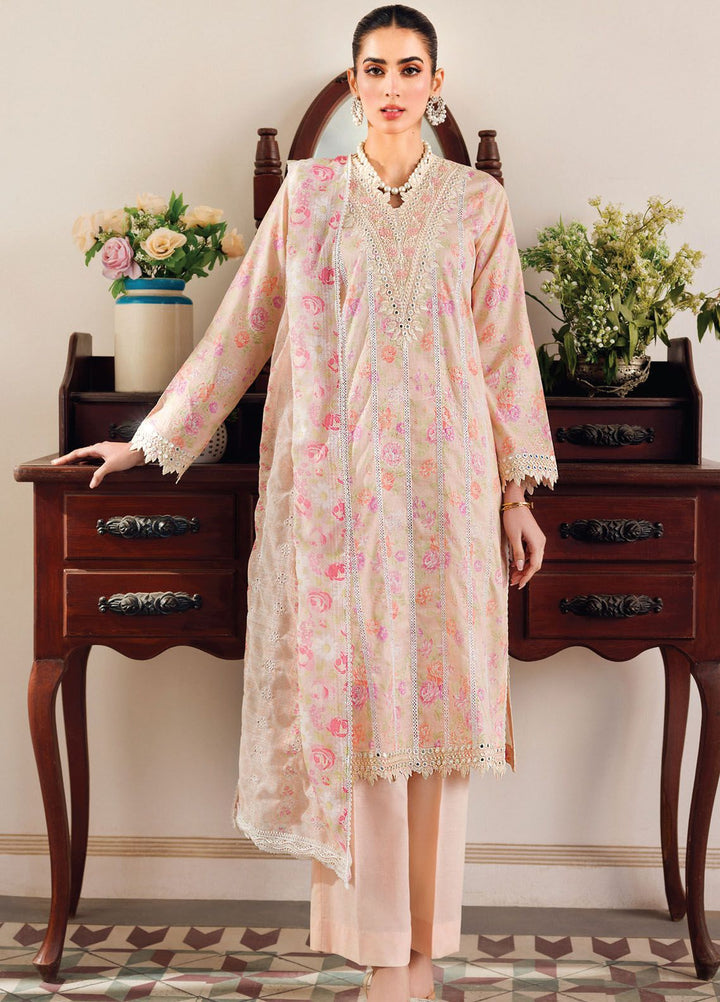 RajBari Embroidered Lawn Suits Unstitched 3 Piece RB24ES D-09 - Summer Collection