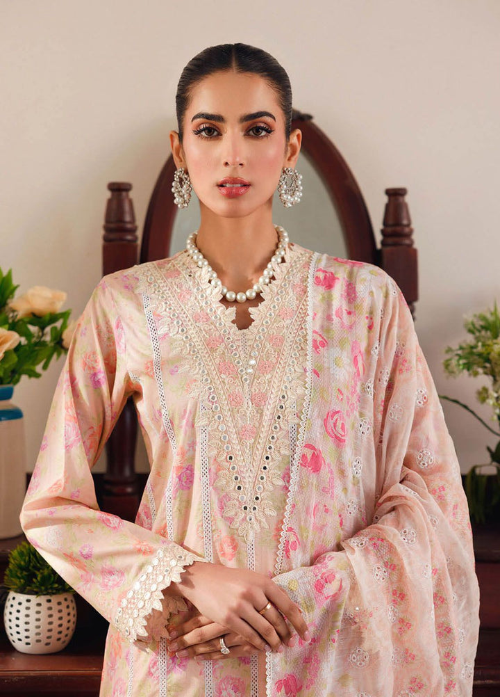 RajBari Embroidered Lawn Suits Unstitched 3 Piece RB24ES D-09 - Summer Collection