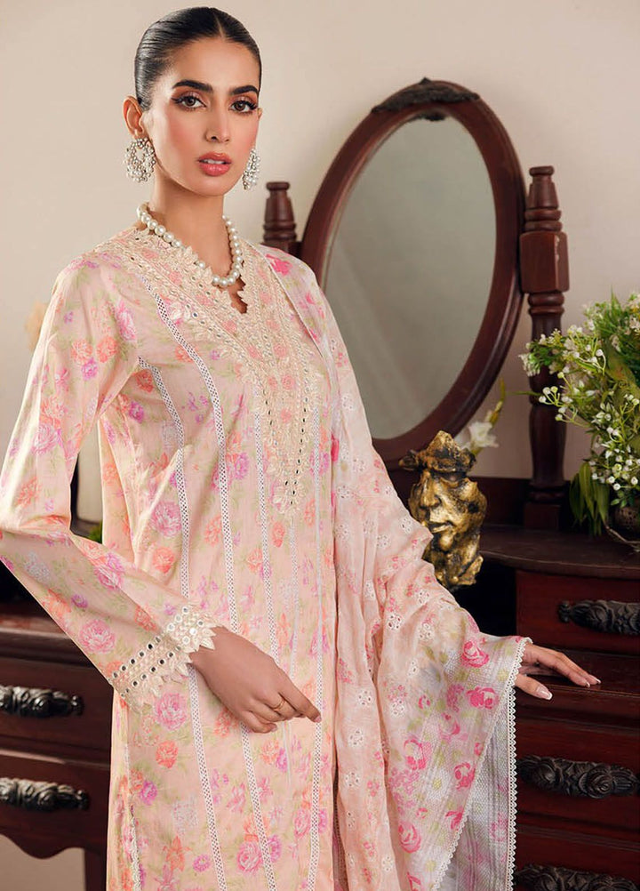 RajBari Embroidered Lawn Suits Unstitched 3 Piece RB24ES D-09 - Summer Collection