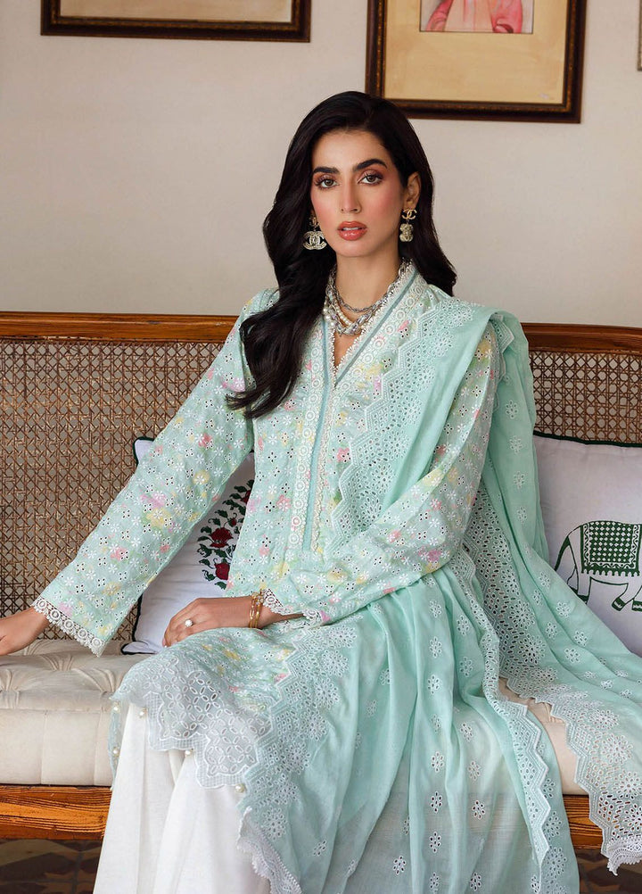 RajBari Embroidered Lawn Suits Unstitched 3 Piece RB24ES D-13 - Summer Collection