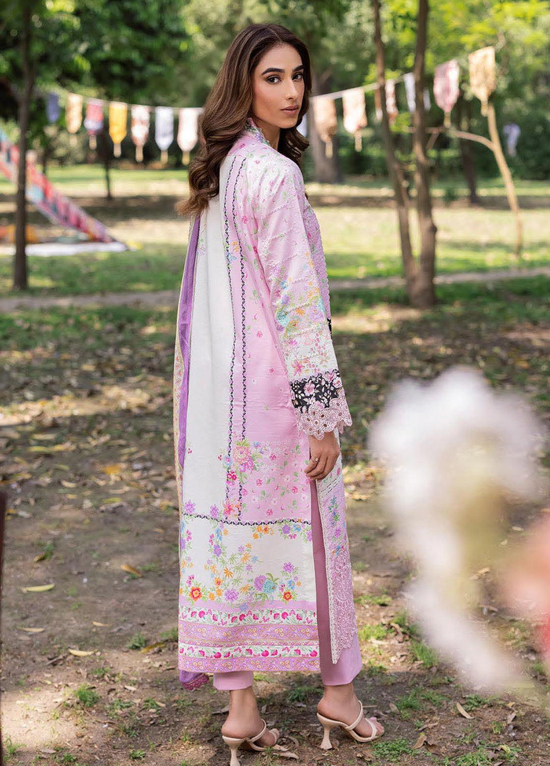 Rajbari Embroidered Lawn Suits Unstitched 3 Piece RB25SP D-01 - Summer Collection