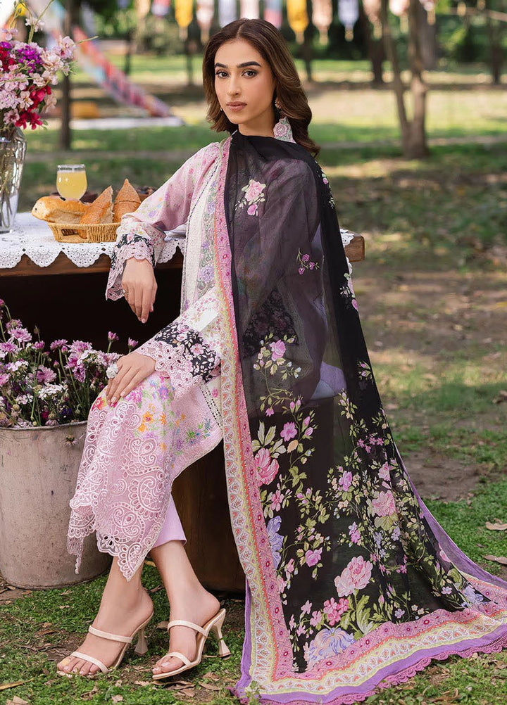 Rajbari Embroidered Lawn Suits Unstitched 3 Piece RB25SP D-01 - Summer Collection