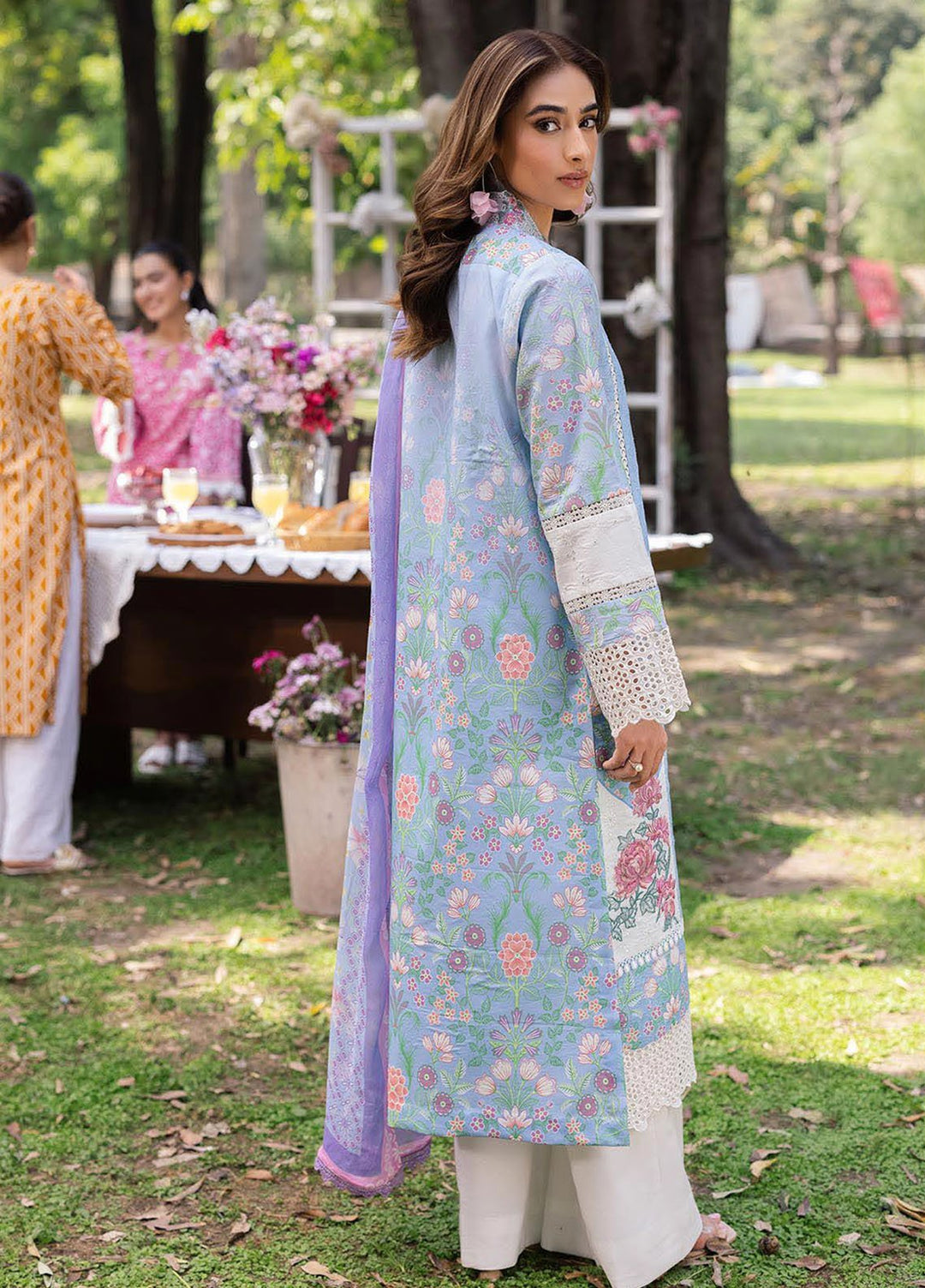 Rajbari Embroidered Lawn Suits Unstitched 3 Piece RB25SP D-04 - Summer Collection