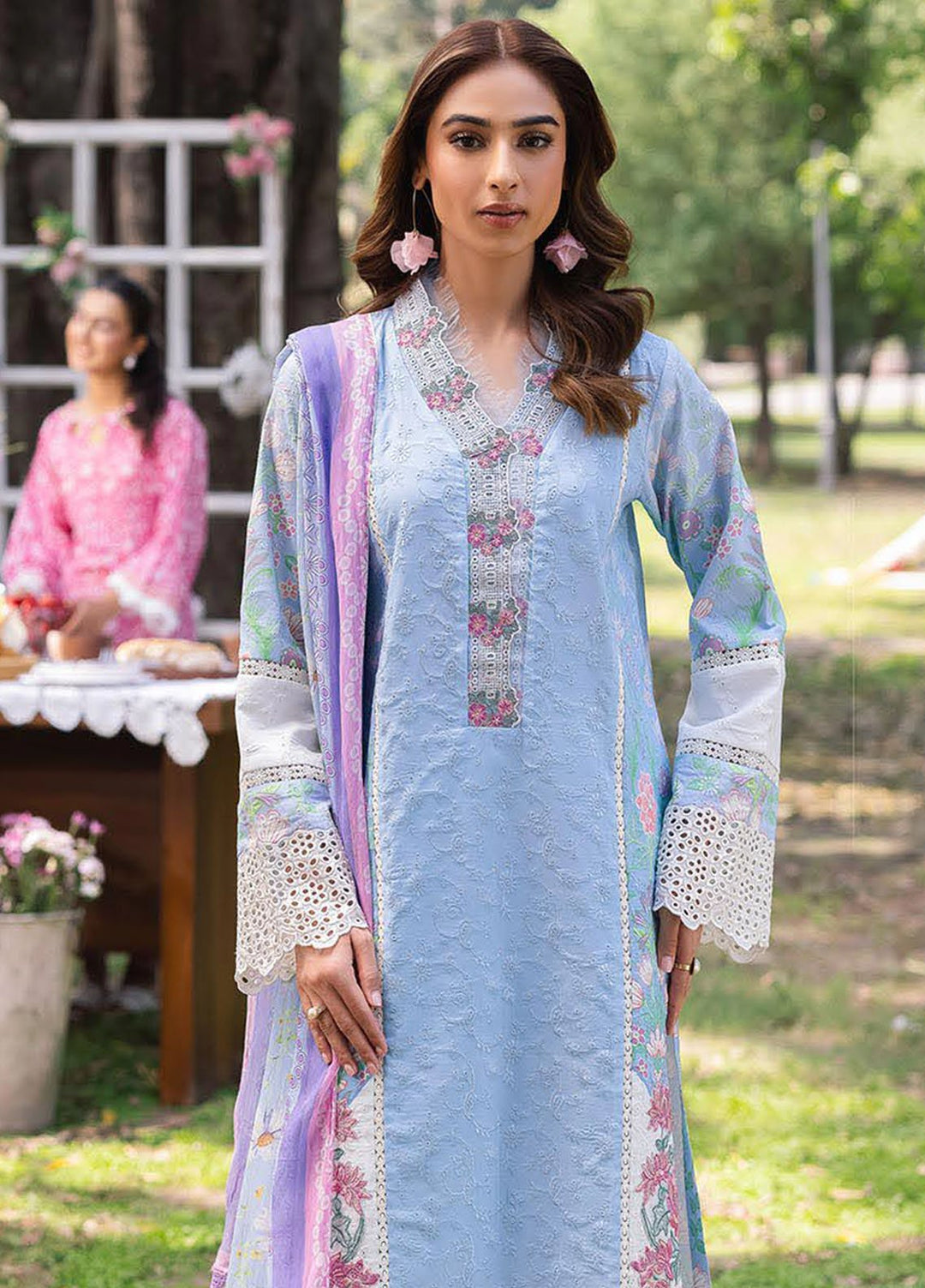 Rajbari Embroidered Lawn Suits Unstitched 3 Piece RB25SP D-04 - Summer Collection