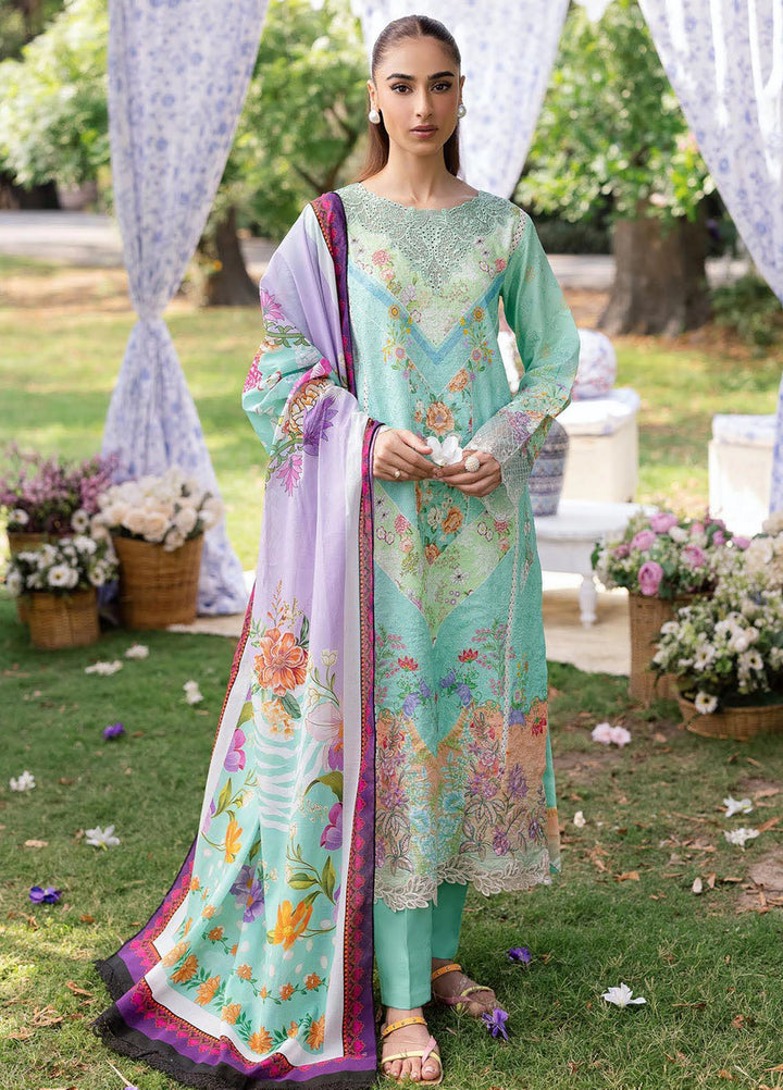 Rajbari Embroidered Lawn Suits Unstitched 3 Piece RB25SP D-05 - Summer Collection