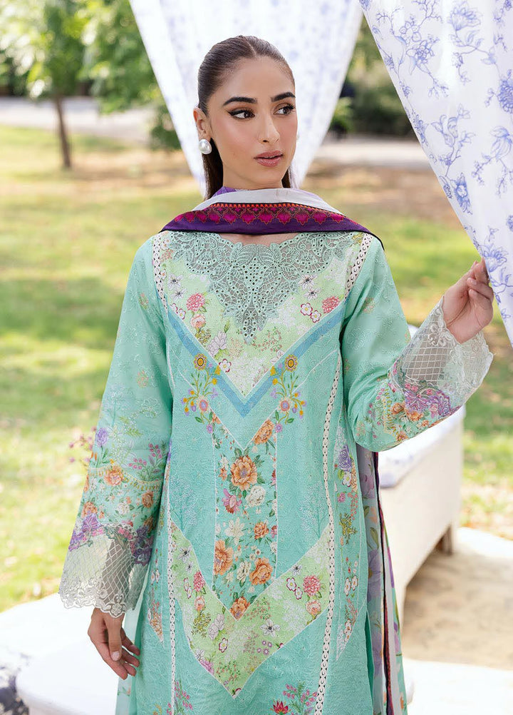 Rajbari Embroidered Lawn Suits Unstitched 3 Piece RB25SP D-05 - Summer Collection