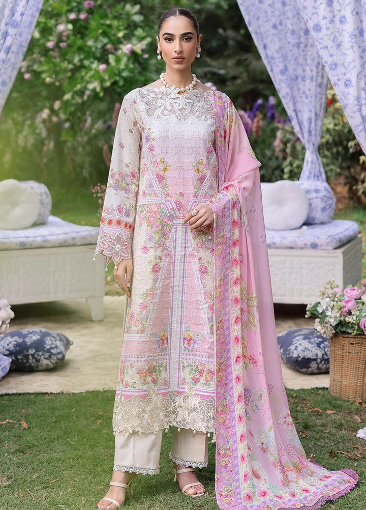 Rajbari Embroidered Lawn Suits Unstitched 3 Piece RB25SP D-07 - Summer Collection