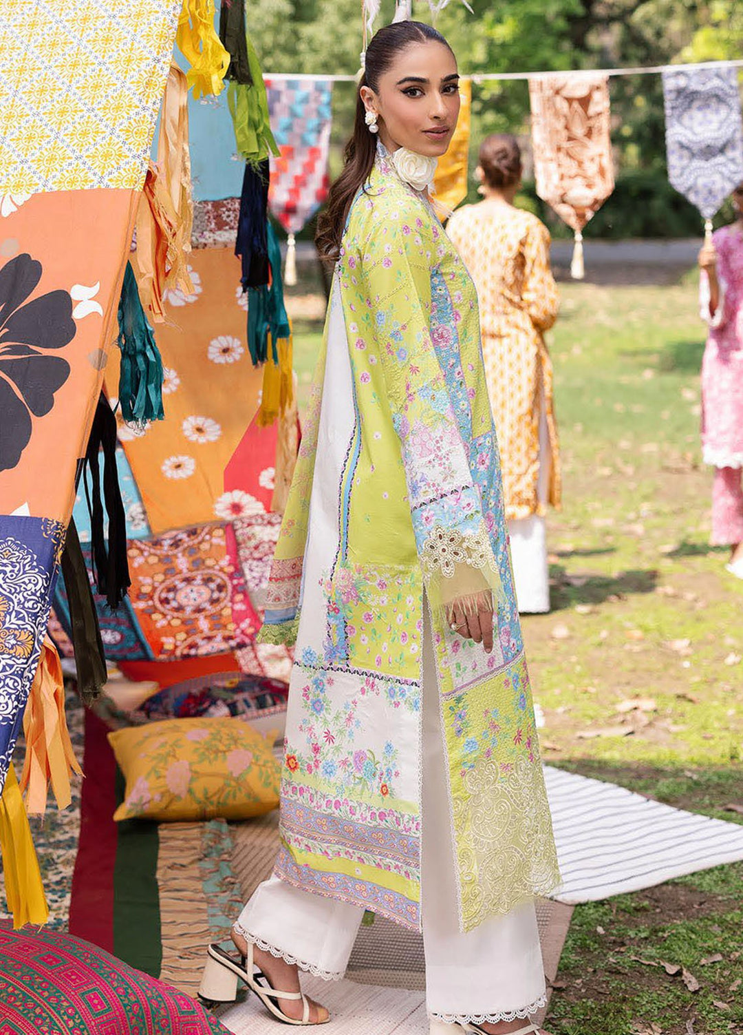 Rajbari Embroidered Lawn Suits Unstitched 3 Piece RB25SP D-09 - Summer Collection