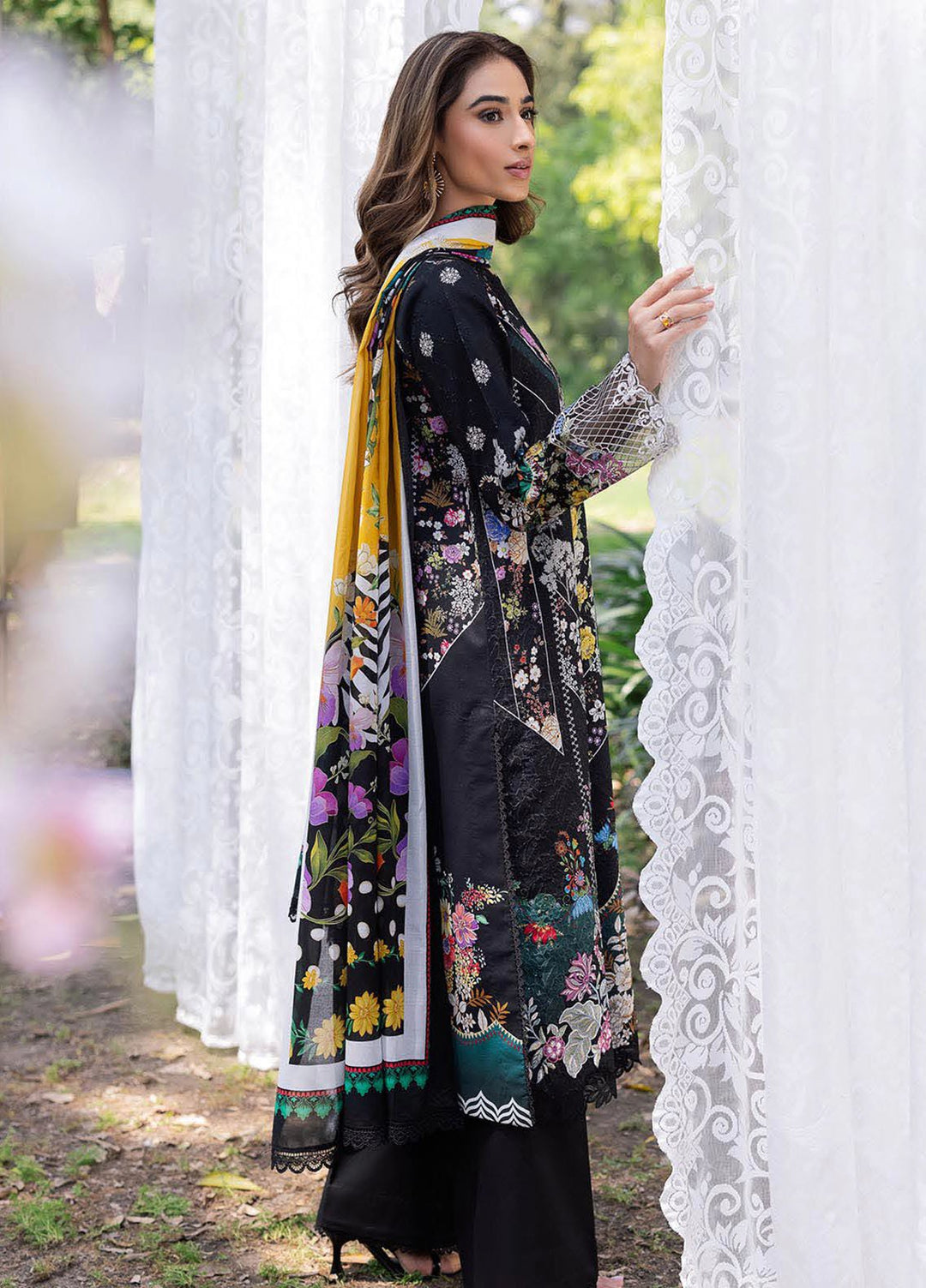 Rajbari Embroidered Lawn Suits Unstitched 3 Piece RB25SP D-10 - Summer Collection