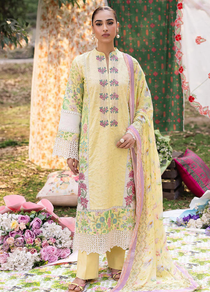 Rajbari Embroidered Lawn Suits Unstitched 3 Piece RB25SP D-11 - Summer Collection