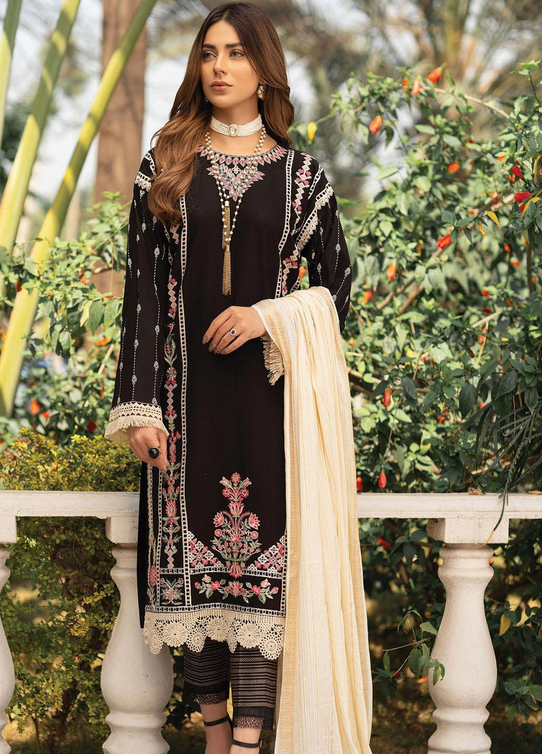 RajBari Embroidered Lawn Suits Unstitched 3 Piece RB22J 1A - Exclusive Collection