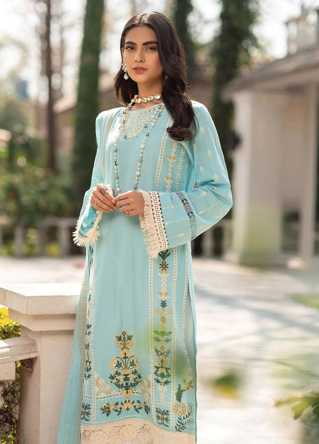 RajBari Embroidered Lawn Suits Unstitched 3 Piece RB22J 1B - Exclusive Collection