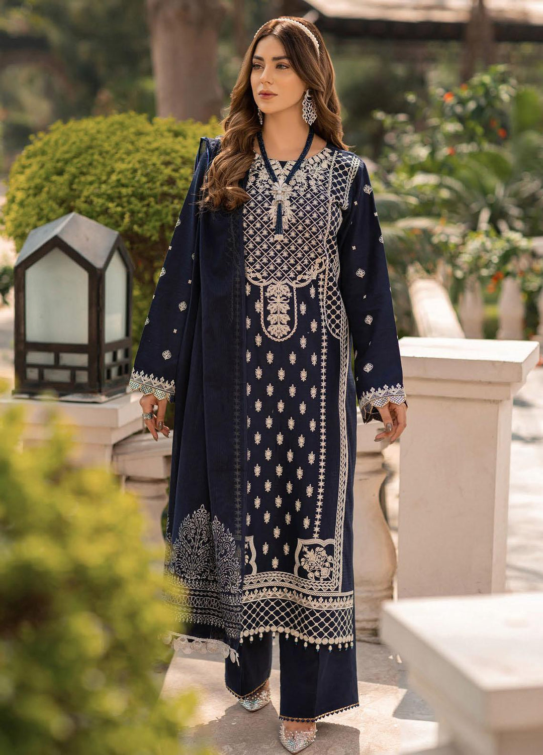 RajBari Embroidered Lawn Suits Unstitched 3 Piece RB22J 2A - Exclusive Collection