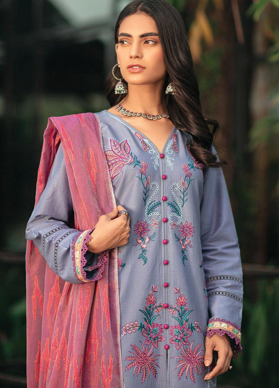 RajBari Embroidered Lawn Suits Unstitched 3 Piece RB22J 5A - Exclusive Collection