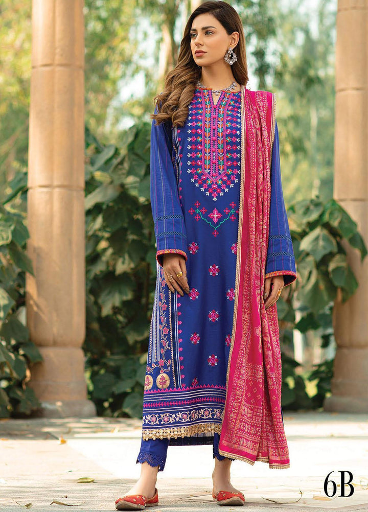 RajBari Embroidered Lawn Suits Unstitched 3 Piece RB22J 6B - Exclusive Collection