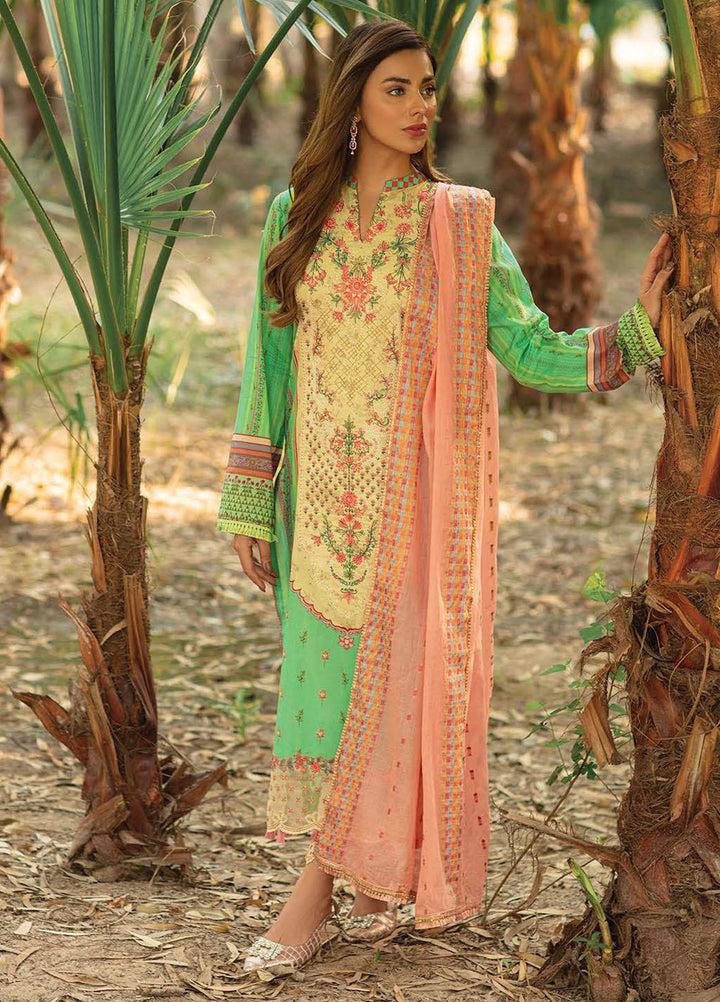 RajBari Embroidered Lawn Suits Unstitched 3 Piece RB22J 7A - Exclusive Collection