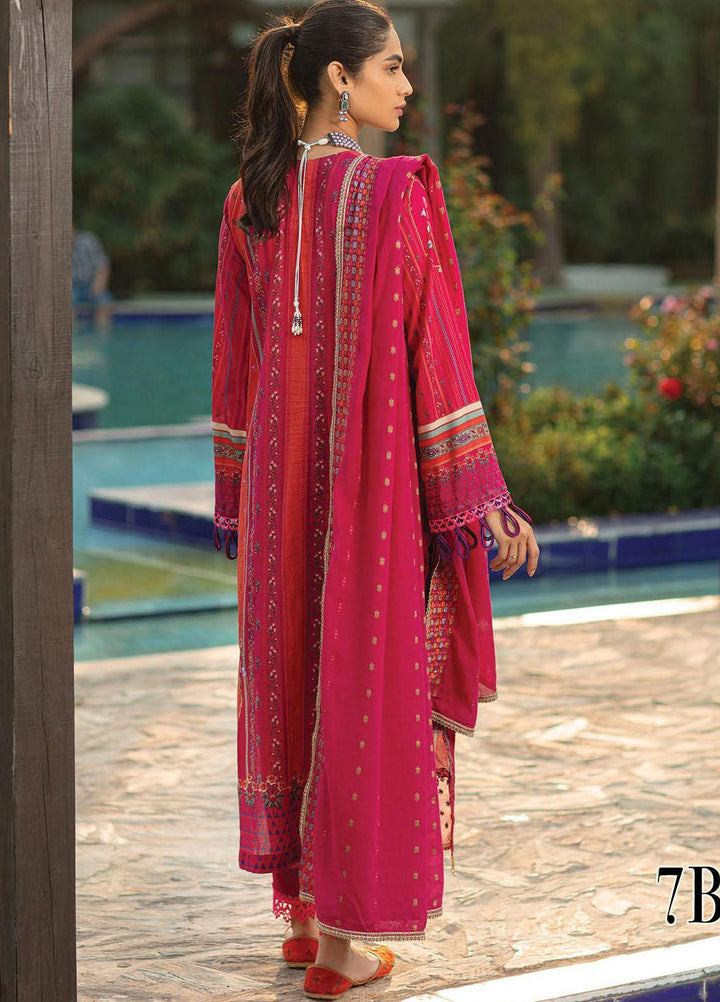 RajBari Embroidered Lawn Suits Unstitched 3 Piece RB22J 7B - Exclusive Collection