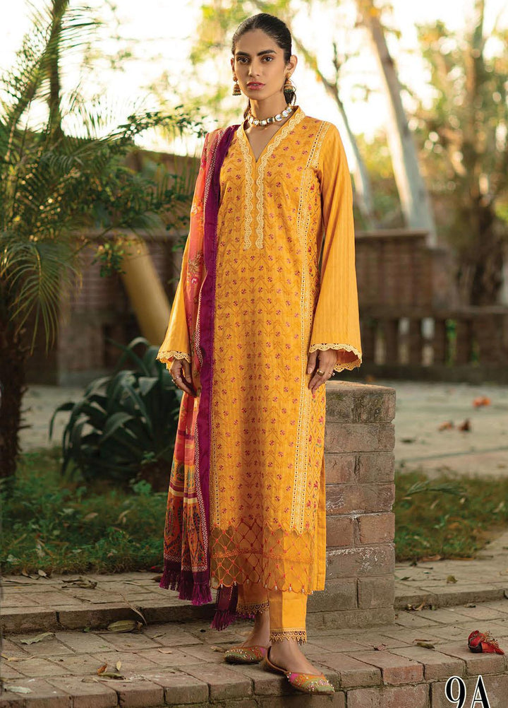 RajBari Embroidered Lawn Suits Unstitched 3 Piece RB22J 9A - Exclusive Collection