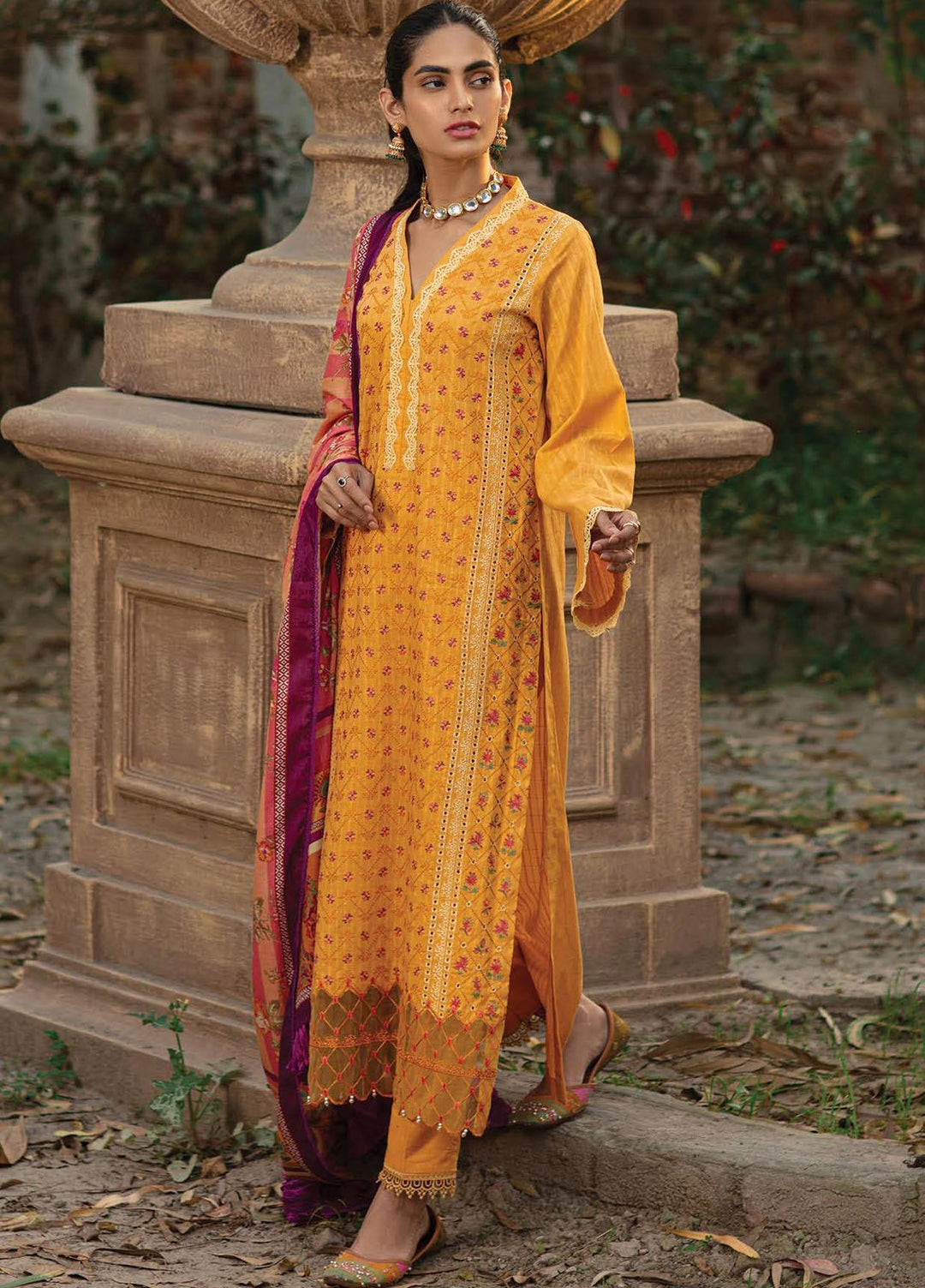RajBari Embroidered Lawn Suits Unstitched 3 Piece RB22J 9A - Exclusive Collection