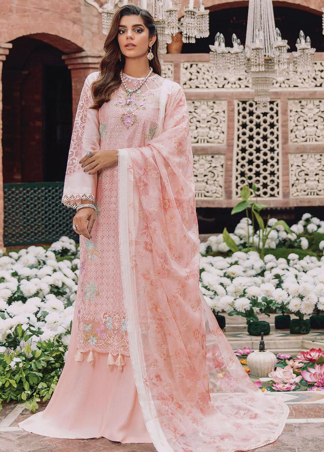 RajBari Embroidered Chikankari Suits Unstitched 3 Piece RB22FW 7A - Luxury Collection