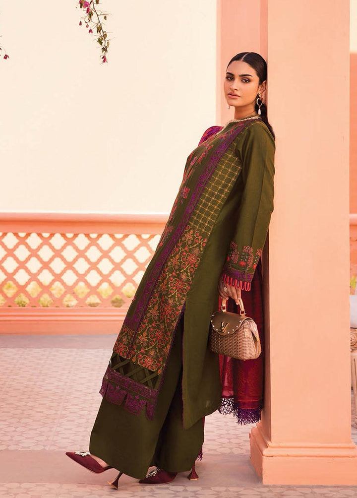 RajBari Embroidered Jacquard Suits Unstitched 3 Piece RB23F 1B - Luxury Collection