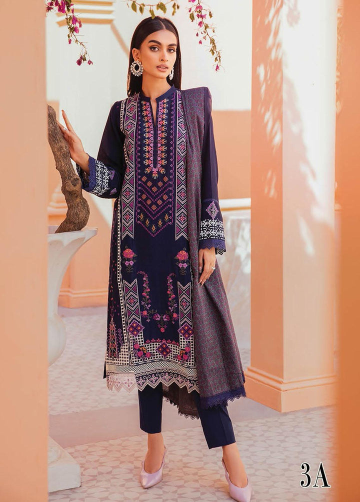 RajBari Embroidered Jacquard Suits Unstitched 3 Piece RB23F 3A - Luxury Collection