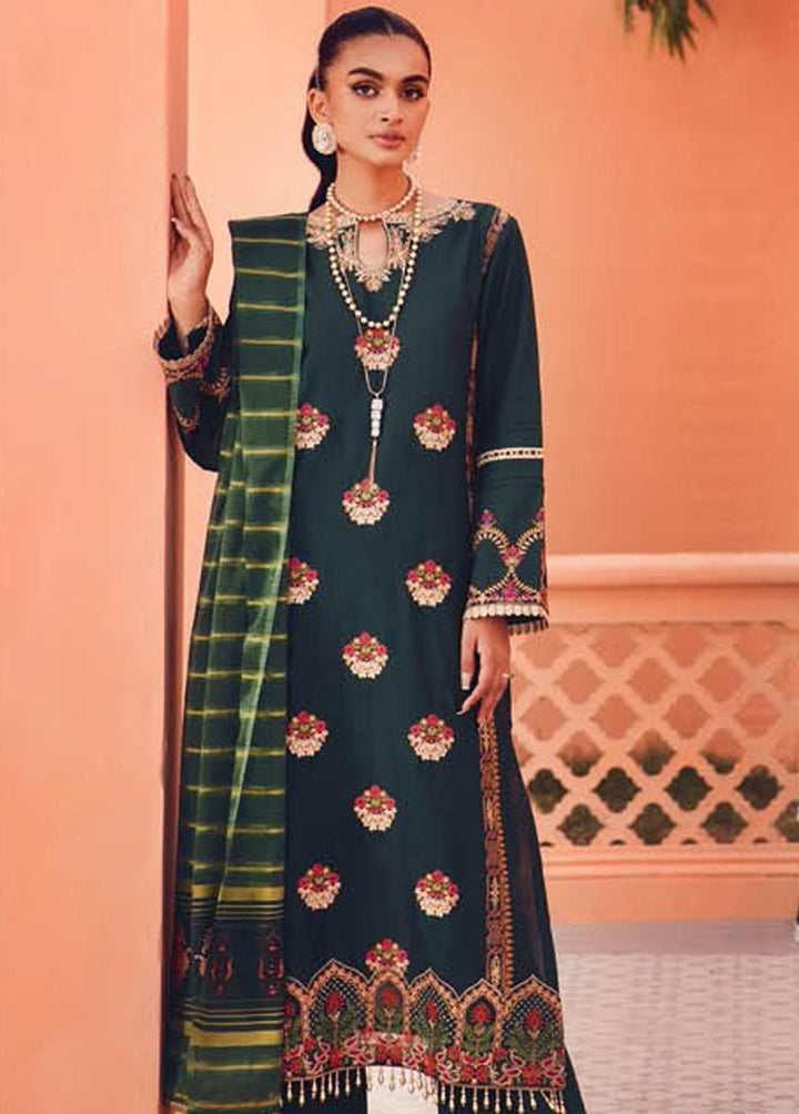 RajBari Embroidered Jacquard Suits Unstitched 3 Piece RB23F 5A - Luxury Collection