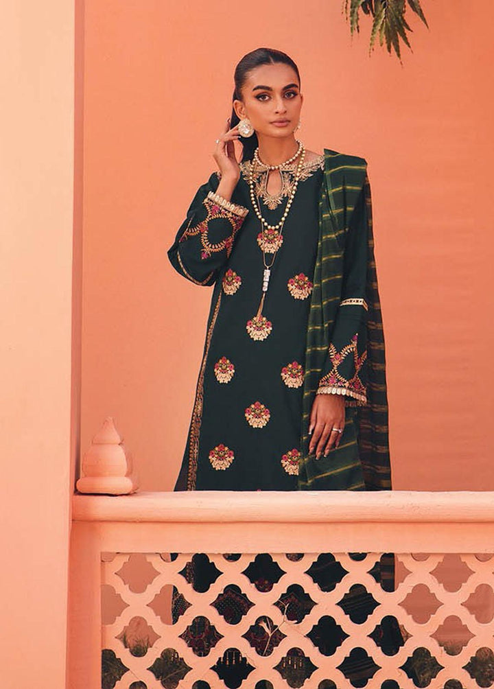 RajBari Embroidered Jacquard Suits Unstitched 3 Piece RB23F 5A - Luxury Collection