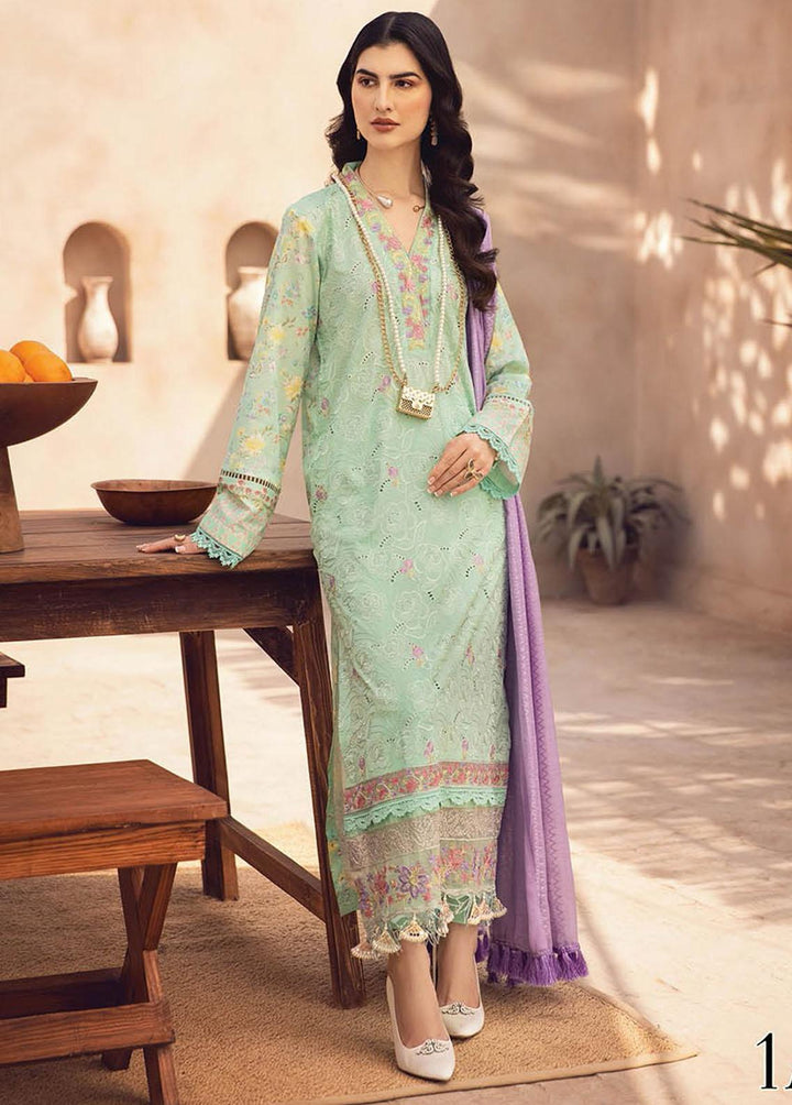 RajBari Embroidered Chikankari Suits Unstitched 3 Piece RB23CK 1A - Premium Collection