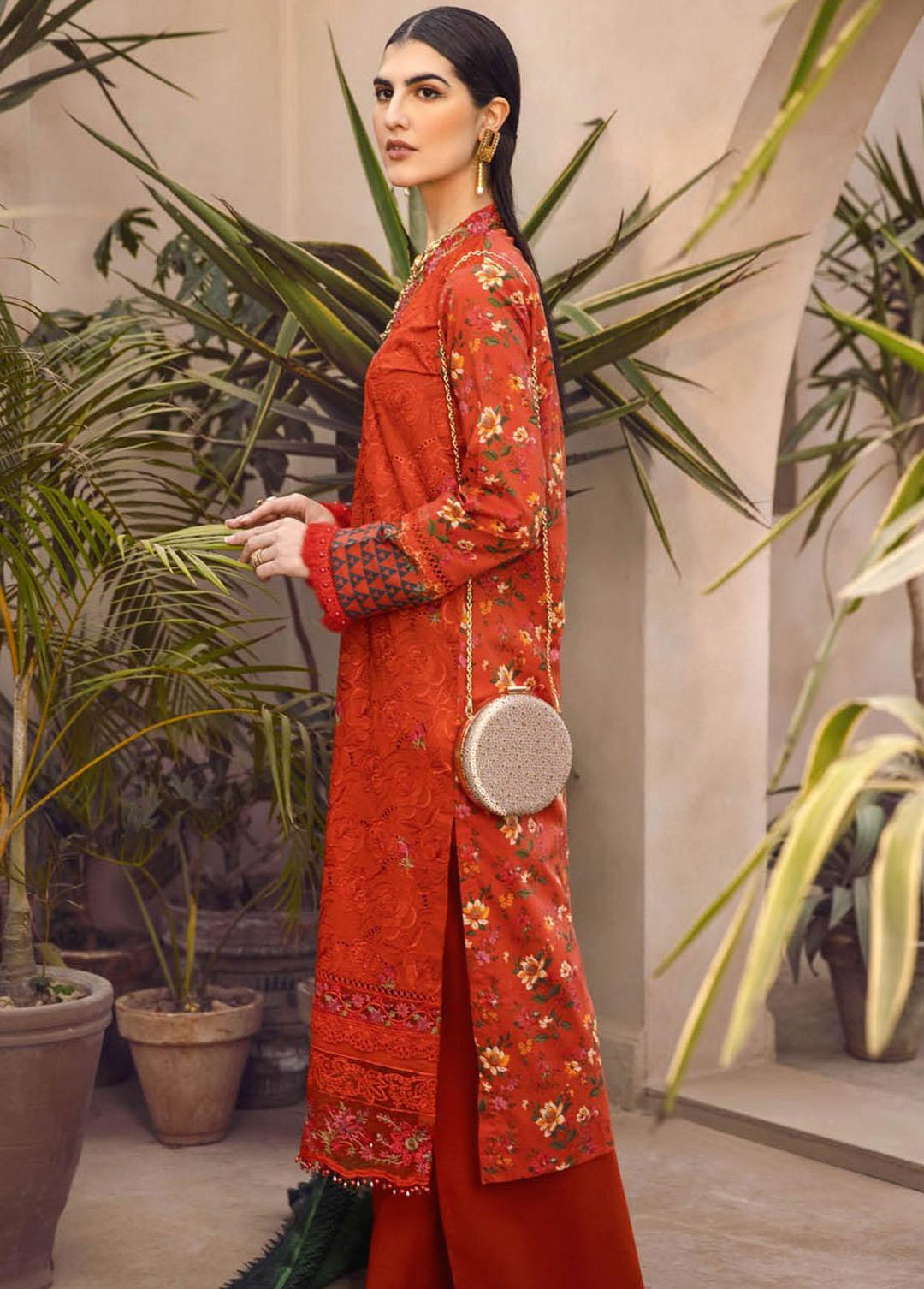 RajBari Embroidered Chikankari Suits Unstitched 3 Piece RB23CK 1B - Premium Collection