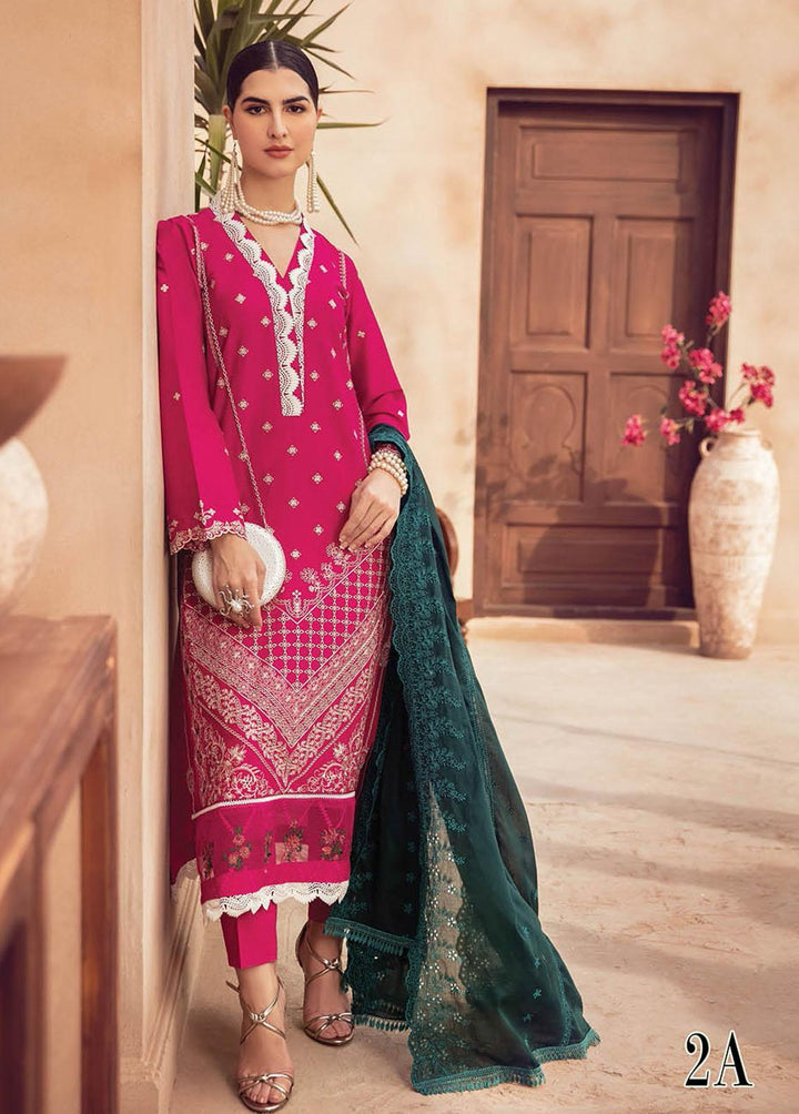 RajBari Embroidered Chikankari Suits Unstitched 3 Piece RB23CK 2A - Premium Collection