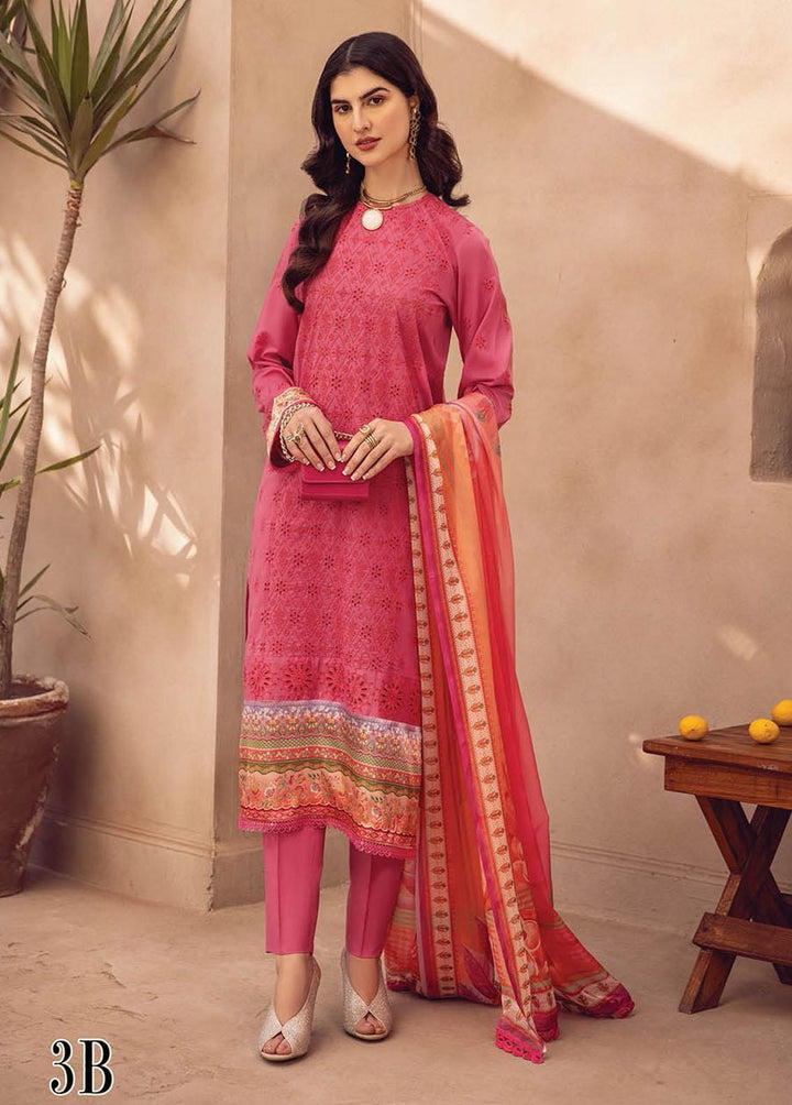 RajBari Embroidered Chikankari Suits Unstitched 3 Piece RB23CK 3B - Premium Collection