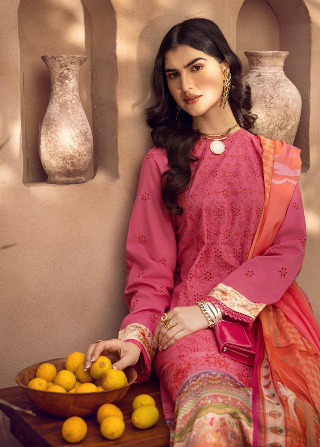 RajBari Embroidered Chikankari Suits Unstitched 3 Piece RB23CK 3B - Premium Collection