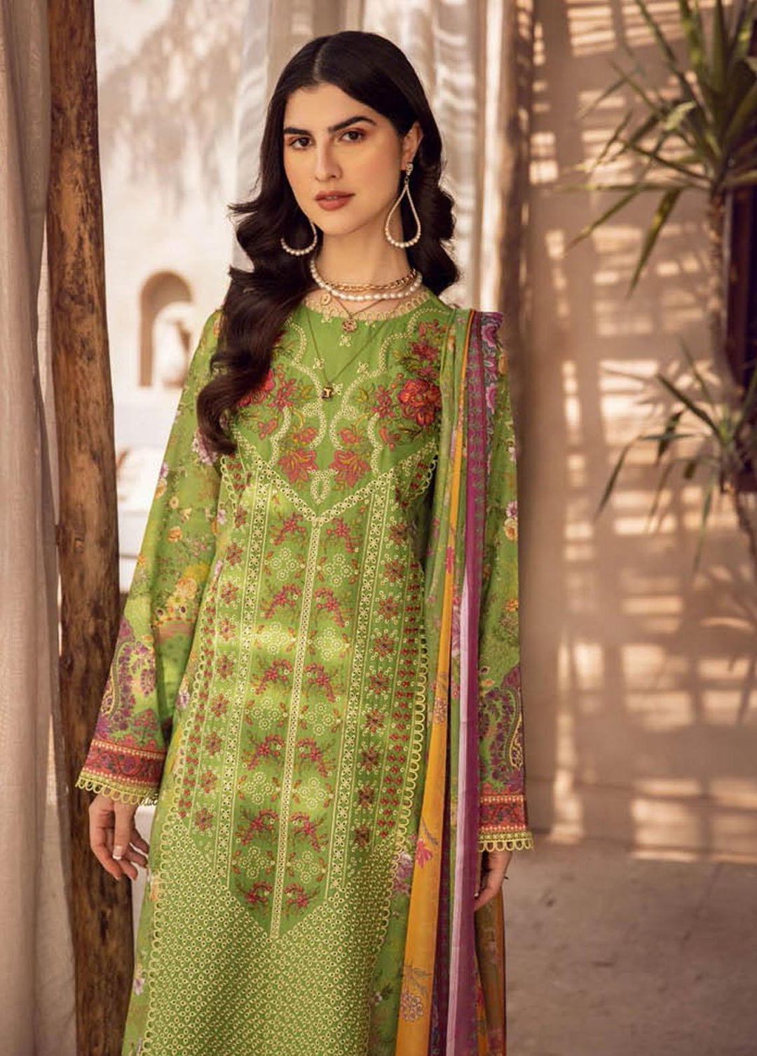 RajBari Embroidered Chikankari Suits Unstitched 3 Piece RB23CK 4B - Premium Collection