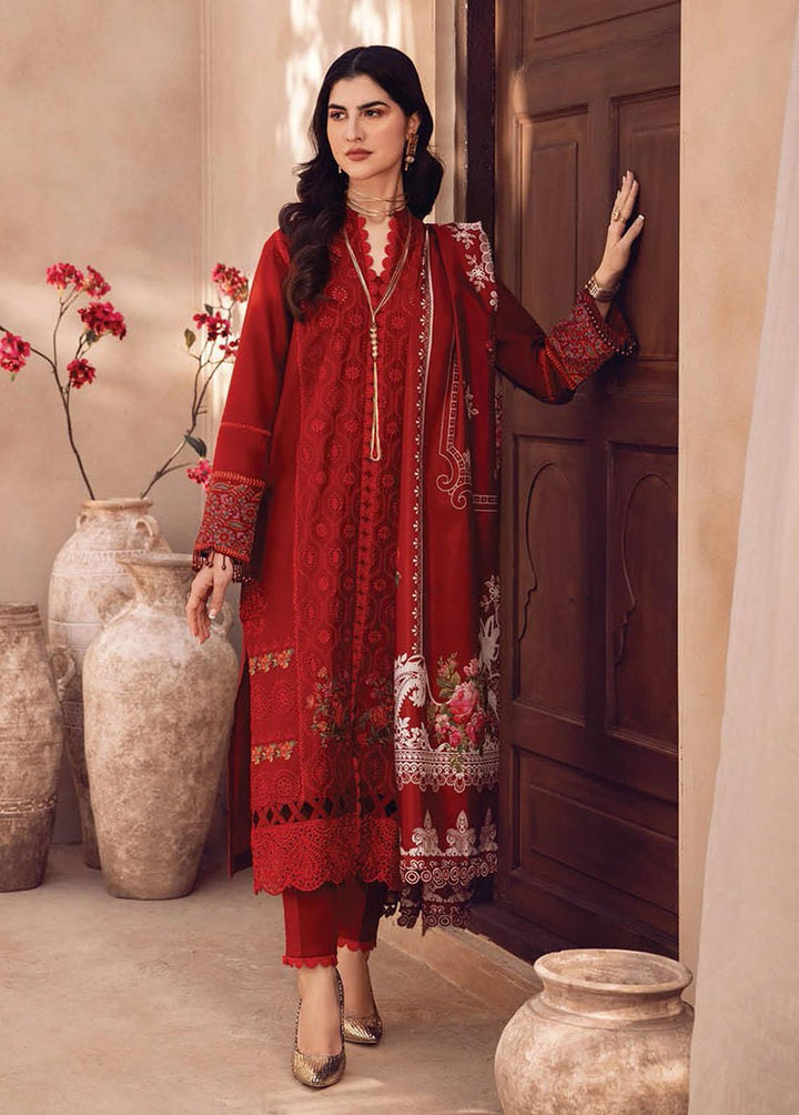 RajBari Embroidered Chikankari Suits Unstitched 3 Piece RB23CK 6A - Premium Collection