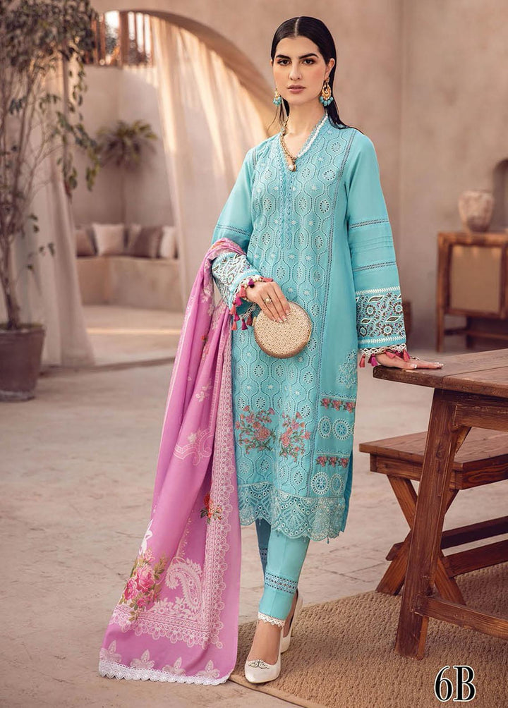 RajBari Embroidered Chikankari Suits Unstitched 3 Piece RB23CK 6B - Premium Collection